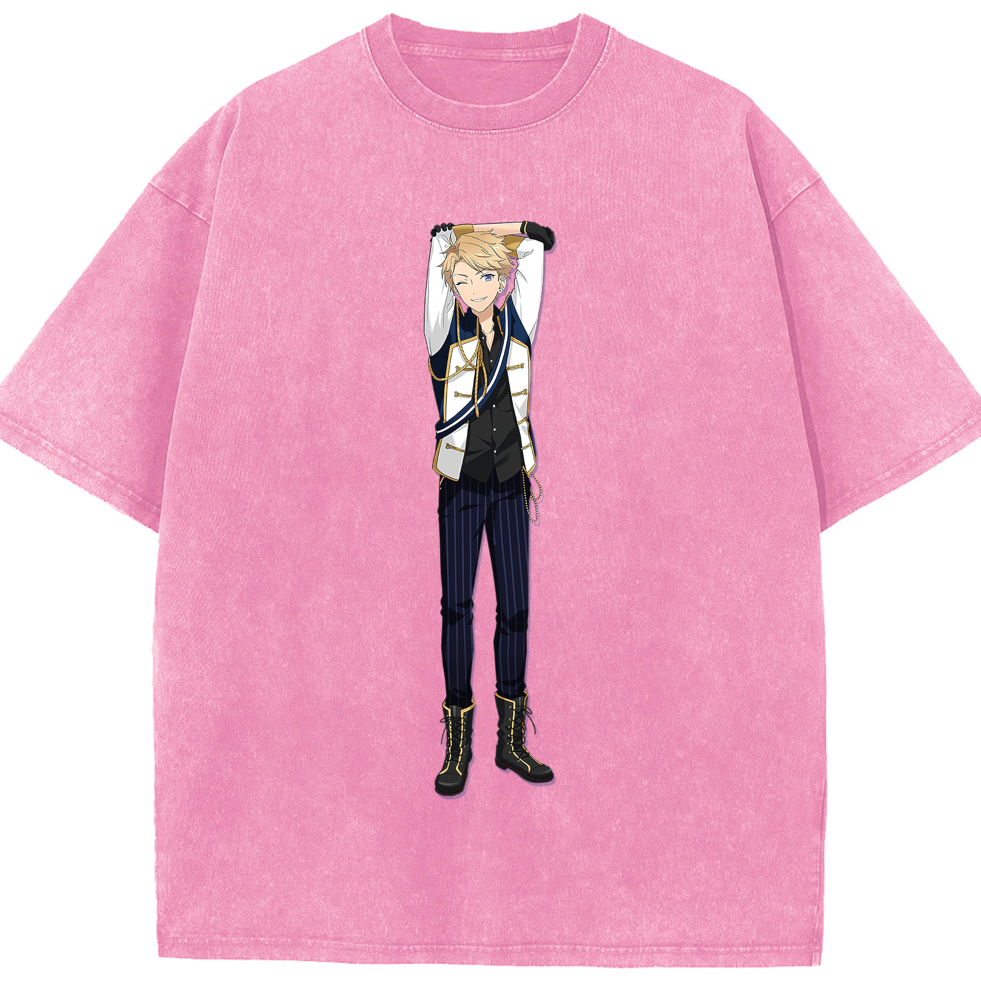 （画像用） あんさんぶるスターズ! Ensemble Stars 綿100% ヴィンテージ風 半袖Tシャツ（フロントプリント）